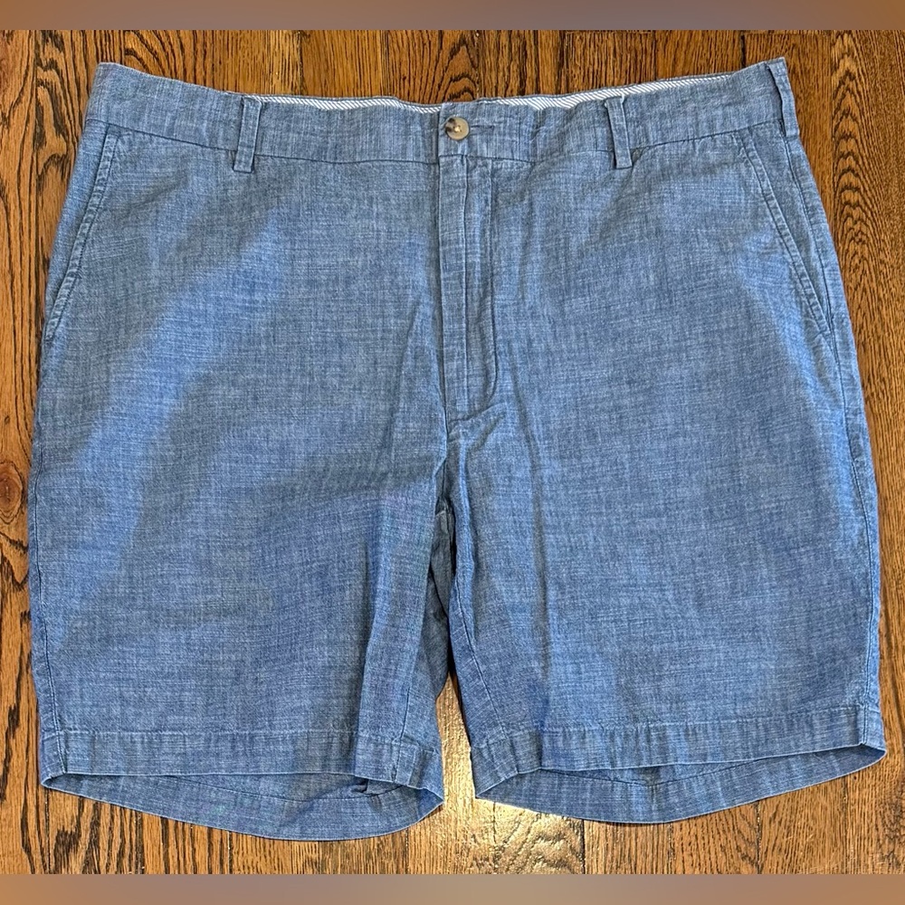 Peter Millar Chambray Shorts Medium Wash Indigo Blue Men’s 36 (Fit 37x7.5)